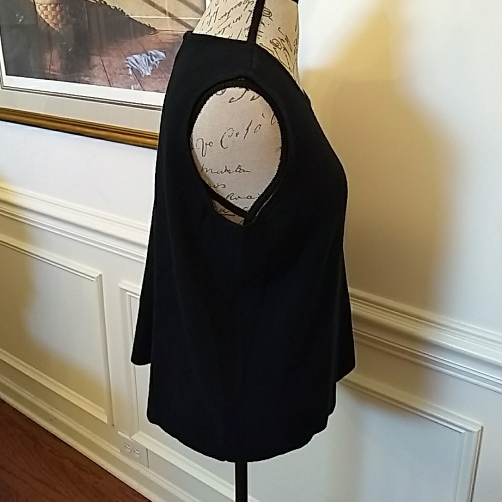 SALE 3/15 Venezia Jeans Black Top Sleeveless 18/20 - Picture 4 of 7